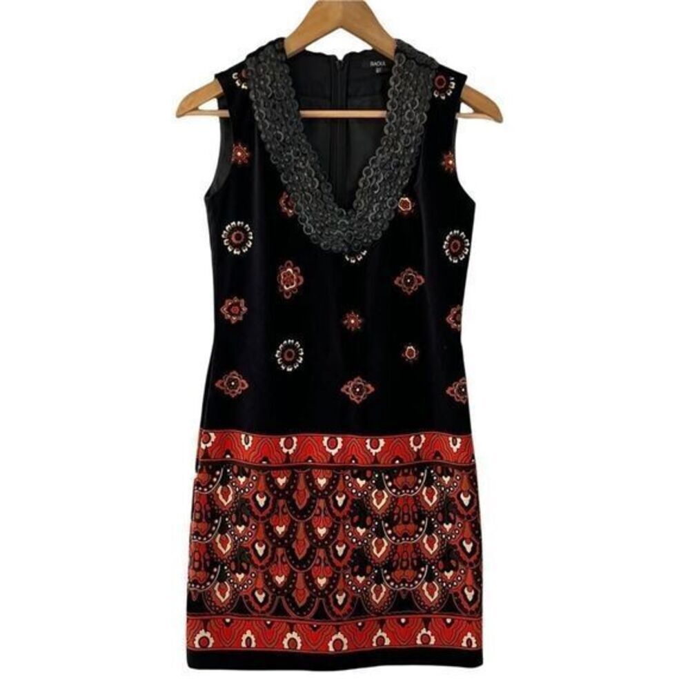 Raoul Byzantine Darya Sleeveless Velvet Shift Dress